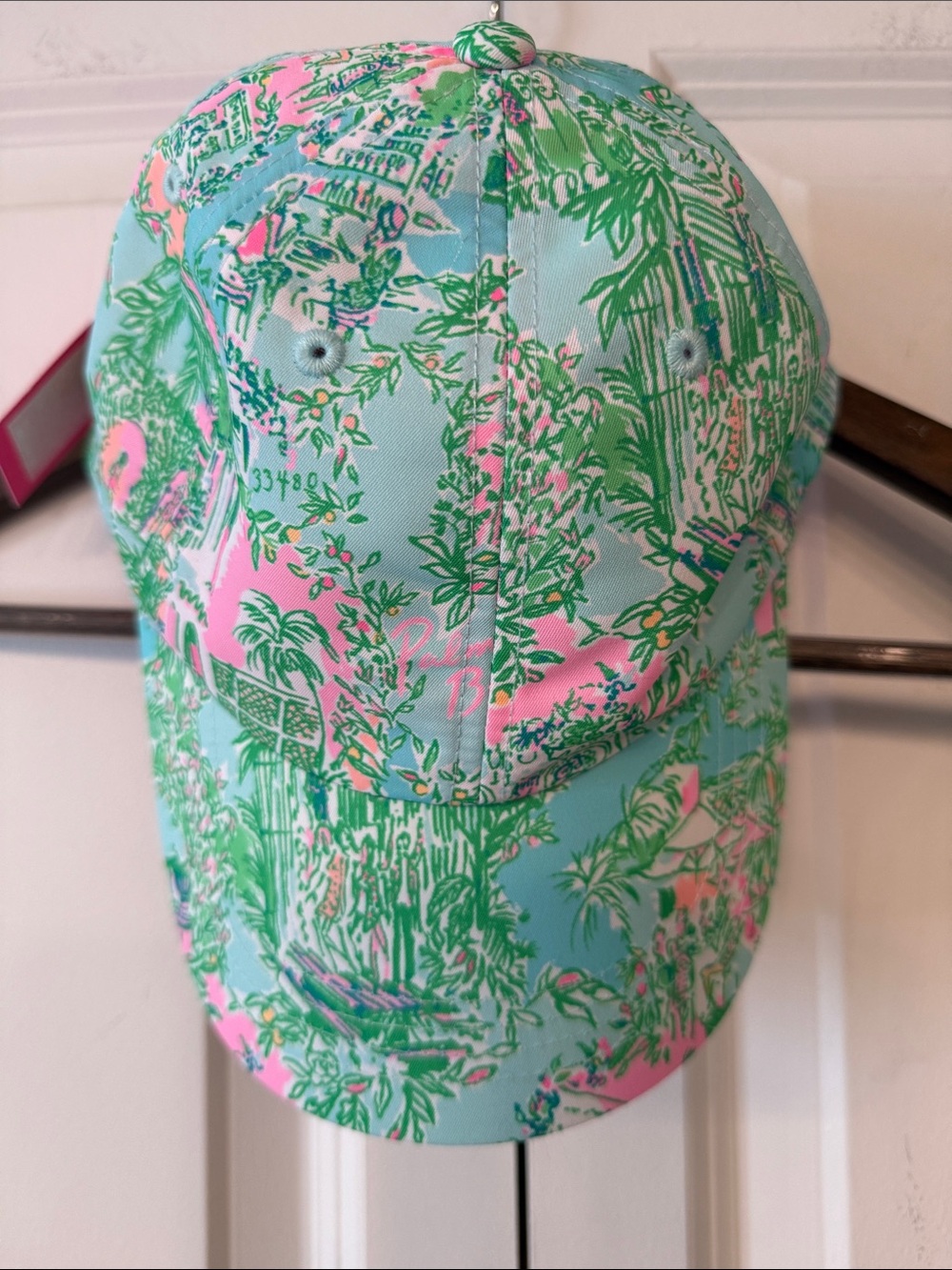 Lilly Pulitzer Kids Tropical Cap in Mint, Pink & Green